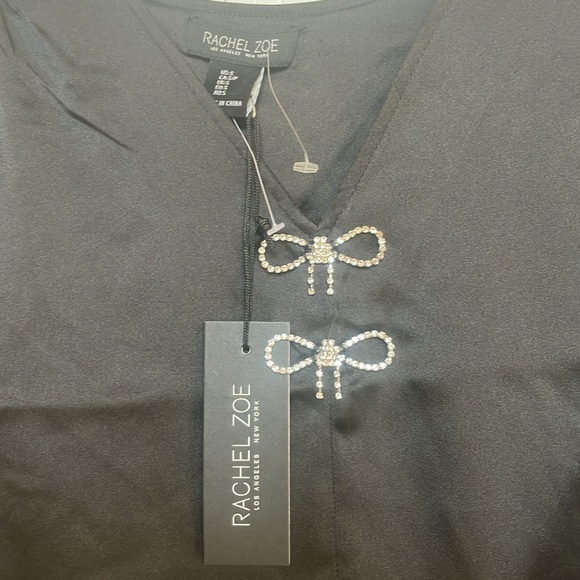 Rachel Zoe long sleeve rhinestone top - Picture 2 of 5